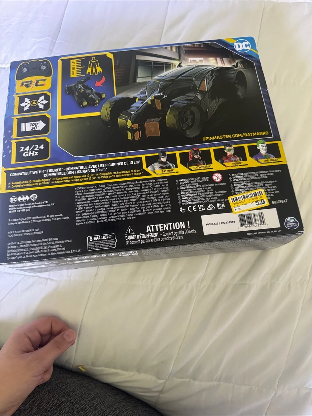DC Black and Yellow Remote Control Batmobile with Batman Figure